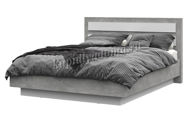 Кровать Денвер 1.4 КР 04 (Ателье светлое/Белый)