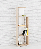 Стеллаж Ромео-6 (Дуб сонома/Белый)