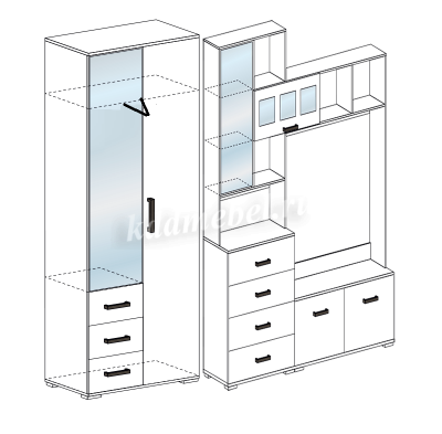 Гостиная Яна-1 (Венге/Дуб белфорт)