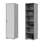 Пенал Денвер закрытый ПН-01 (Ателье светлое/Белый)