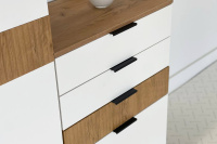 Комод Бери элемент 1 дуб крафт золотой белое дерево Комод Бери элемент 1 дуб крафт золотой белое дерево