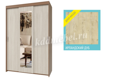 Шкаф-купе Томас Т-32 3-х дверный с зеркалом (Ирландский дуб)