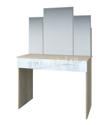 Туалетный столик Беатрис (Дуб сонома/белый глянец)