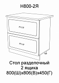 Шкаф нижний Н800 2Я кухня Милена (Вяз)