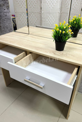 Туалетный столик Беатрис (Дуб сонома/белый глянец)