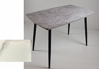 Стол обеденный пластик Solo (Мрамор марквина белый/Ноги черные)