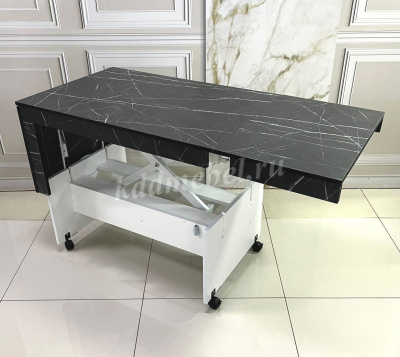 Стол Трансформер-14 (Белый/Камень Пьетра)