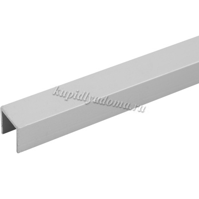 Торцевая планка П-образная для стеновой панели 6 мм (Титан)