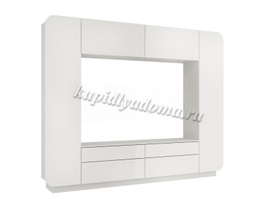 Гостиная Лаванда-2 (Белый/Белый глянец)