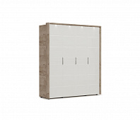 Шкаф Джулия 4-х дверный с порталом (Дуб крафт серый/Белый глянец)