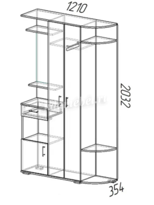 Прихожая Виза (Ясень шимо темный/Ясень шимо светлый)