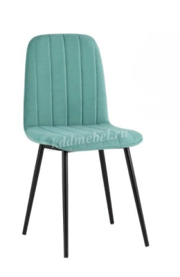 Стул обеденный Ник (Пыльно-бирюзовый Velur 43/Черный)