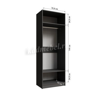 Шкаф Мадрид 0,8 без зеркал (Графит серый)