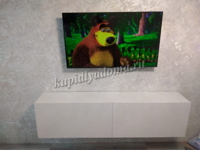 Тумба под ТВ Подвесная 1.5 (Белый)