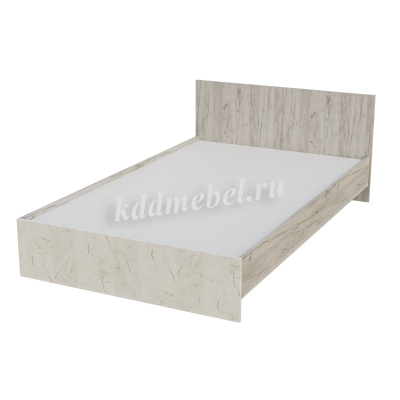Кровать Басса КР-556 1.2 (б/м) (Дуб крафт белый/Дуб крафт серый)