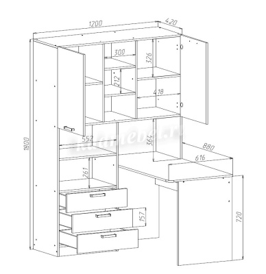 Стол компьютерный КС-04 (Белый/Дуб сонома) 