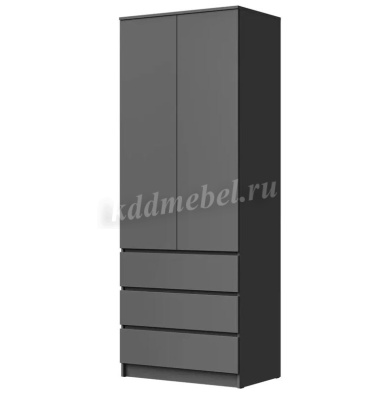 Шкаф распашной Лето-3 0.8 (Графит)