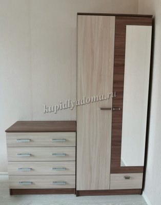 Шкаф Адель 0.8 (Ясень шимо темный/Ясень шимо светлый)