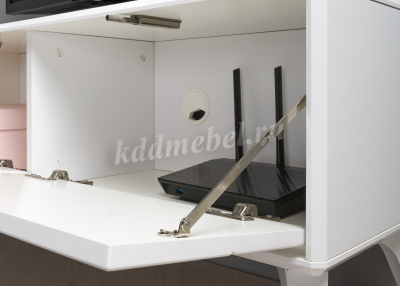 Тумба под ТВ Спейс 13.269 (Белый премиум/Белый глянец)