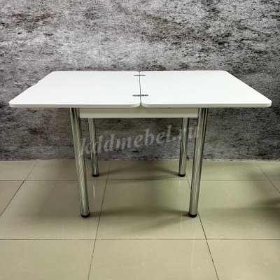 Стол обеденный Д29 раскладной (Белый мрамор/Белый)
