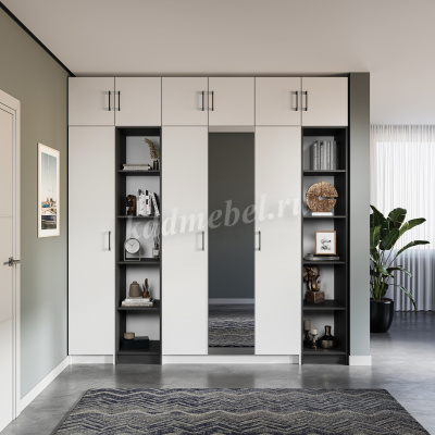 Комод 1д.3 ящ. Чикаго (Антрацит/Белый)