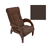 Кресло для отдыха Неаполь Модель 9 без лозы (Орех-эмаль/Ткань велюр Коричневый Maxx 235)