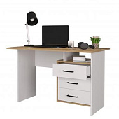 Стол компьютерный Лайт (Белый/Дуб золотой)