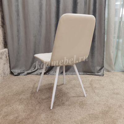 Стул обеденный Сиена велюр (Бежевый velutto 17/белый конус)