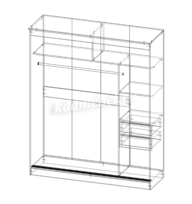 Шкаф-купе Альянс Фаворит 1800 (Венге)