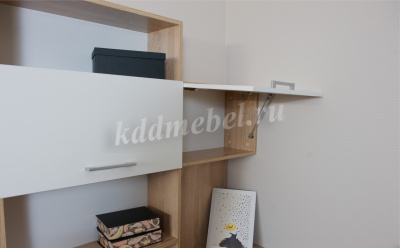 Стол компьютерный угловой с надставкой Гарвард левый 130*120 (Дуб сонома/Белый)