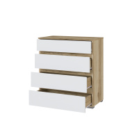 плейона комод дуб делано+белый откр