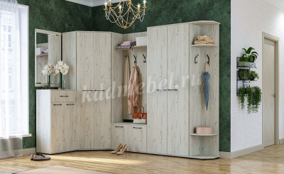 Шкаф угловой Италия (Крафт белый)