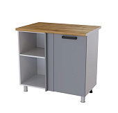 Угловой рабочий стол угол прямой УР2 кухня Танго без столешницы (Белый/Лайм глянец)