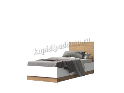 Кровать Адель 0.8 с подъемным механизмом (Дуб вотан/Белый гладкий)