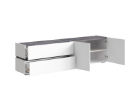 Тв тумба Аркон_белый_бетон темный_открытая