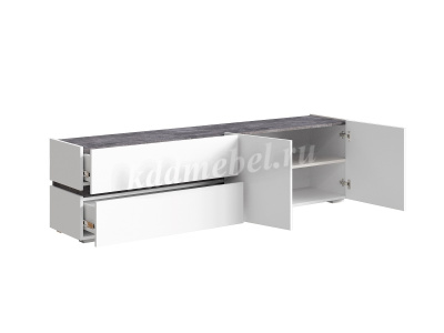 Тумба ТВ Аркон (Белый/Бетон темный)