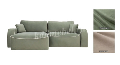 Угловой Диван-кровать Лоу-2 ДУ Комплектация 2 (Романо Форест/Ньютон лайт беж)