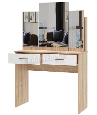 Туалетный столик Беатрис (Дуб сонома/белый глянец)