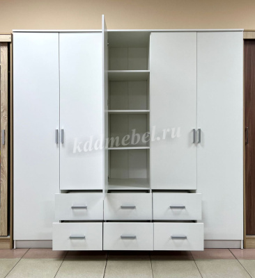 Шкаф 5-ти дверный Монтана 2.3 без зеркал (Белый)