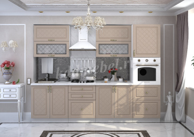 Кухня угловая Модена 1,35*1,85 МДФ (Кофе)