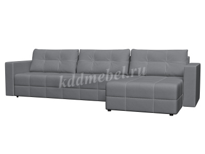 Диван угловой Бруклин-2 ДУ (Киото 05/Серый) 