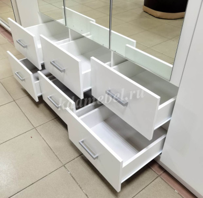 Шкаф 5-ти дверный Монтана 2.3 с зеркалами (Белый)