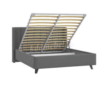 Кровать Виола 1.6 с подъемным механизмом (Микровелюр/Серый)