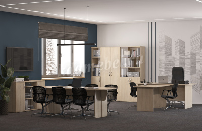 Шкаф для документов со стеклом Гермес Шк38 (Дуб сонома)