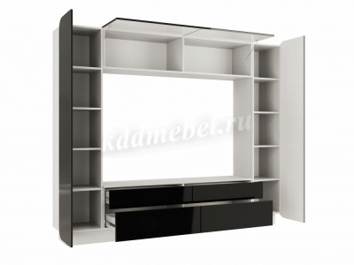 Гостиная Лаванда-2 (Белый/Белый глянец)