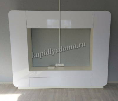 Гостиная Лаванда-2 (Белый/Белый глянец)