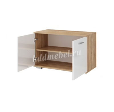 Обувница Италия 800 (Дуб сонома/Белый глянец)