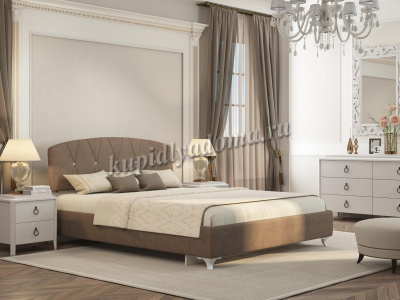 Кровать мягкая Adelina 1.6 (Ажур 22)