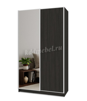 Шкаф-купе Браун Б632 1300 с зеркалом (Венге) 