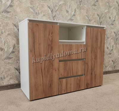 Комод Лаванда КМ 01 (Белый/Крафт золотой)